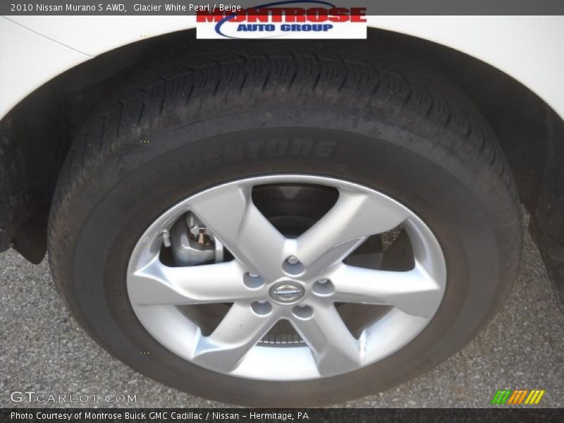 Glacier White Pearl / Beige 2010 Nissan Murano S AWD