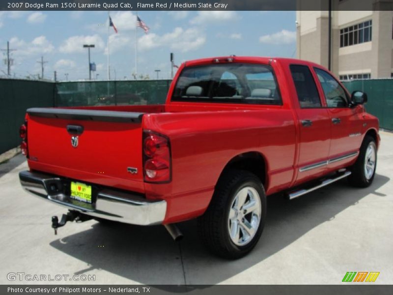 Flame Red / Medium Slate Gray 2007 Dodge Ram 1500 Laramie Quad Cab