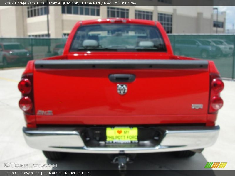 Flame Red / Medium Slate Gray 2007 Dodge Ram 1500 Laramie Quad Cab