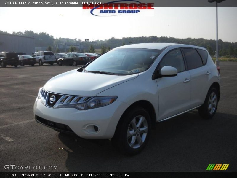 Glacier White Pearl / Beige 2010 Nissan Murano S AWD