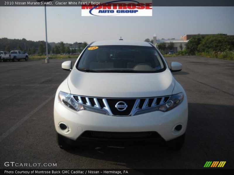 Glacier White Pearl / Beige 2010 Nissan Murano S AWD