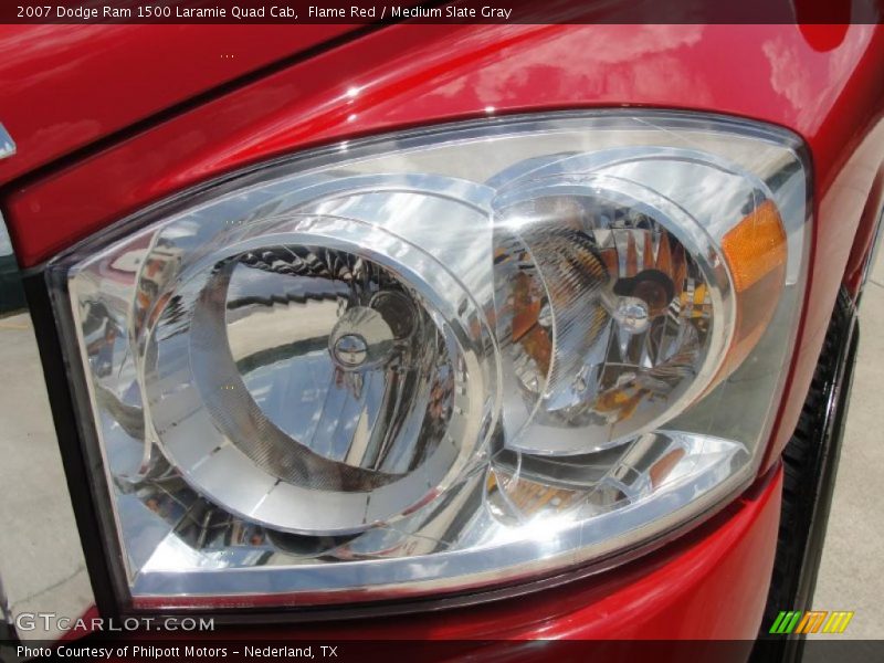 Flame Red / Medium Slate Gray 2007 Dodge Ram 1500 Laramie Quad Cab