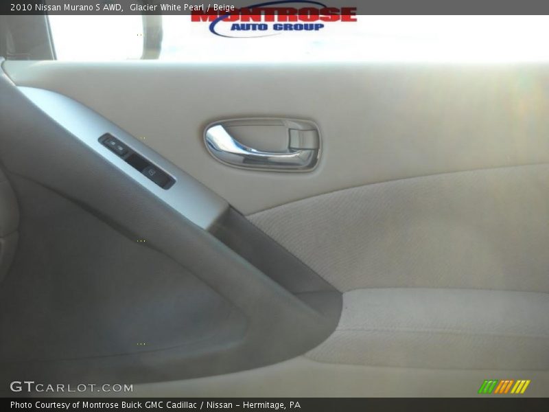 Glacier White Pearl / Beige 2010 Nissan Murano S AWD