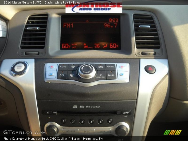 Glacier White Pearl / Beige 2010 Nissan Murano S AWD