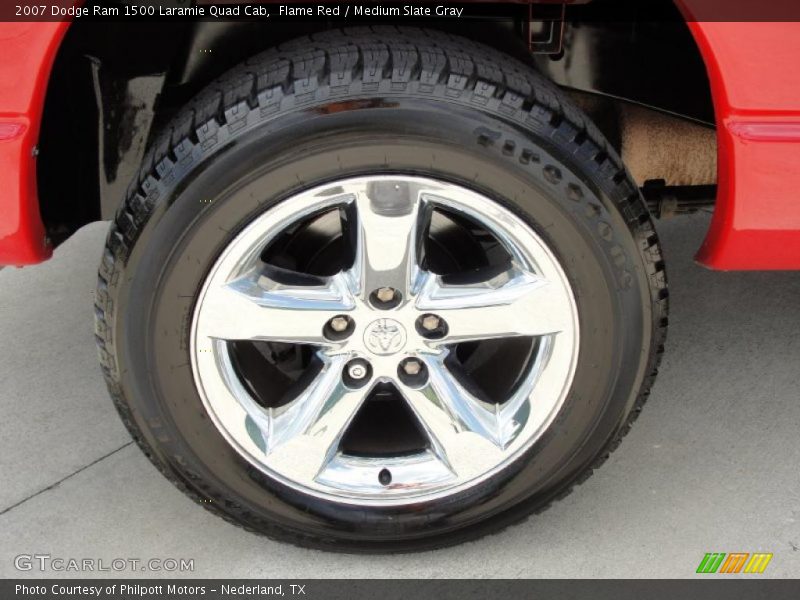 Flame Red / Medium Slate Gray 2007 Dodge Ram 1500 Laramie Quad Cab