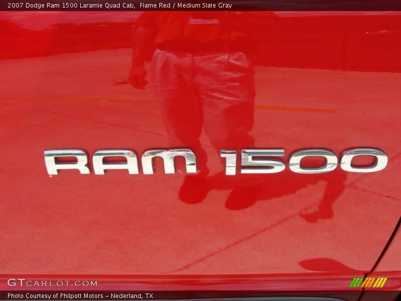 Flame Red / Medium Slate Gray 2007 Dodge Ram 1500 Laramie Quad Cab