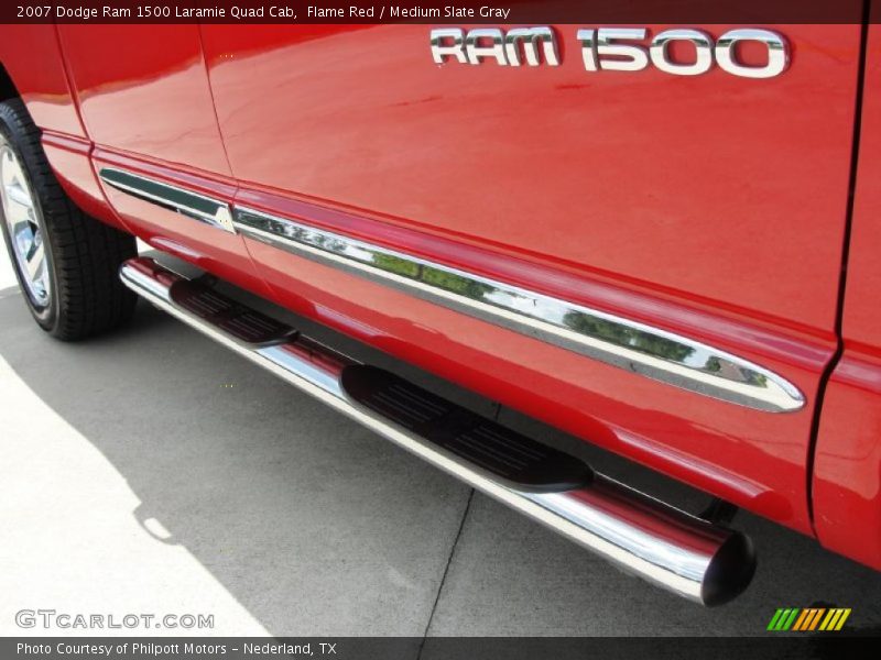 Flame Red / Medium Slate Gray 2007 Dodge Ram 1500 Laramie Quad Cab