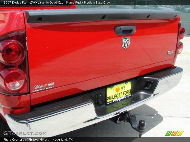 Flame Red / Medium Slate Gray 2007 Dodge Ram 1500 Laramie Quad Cab