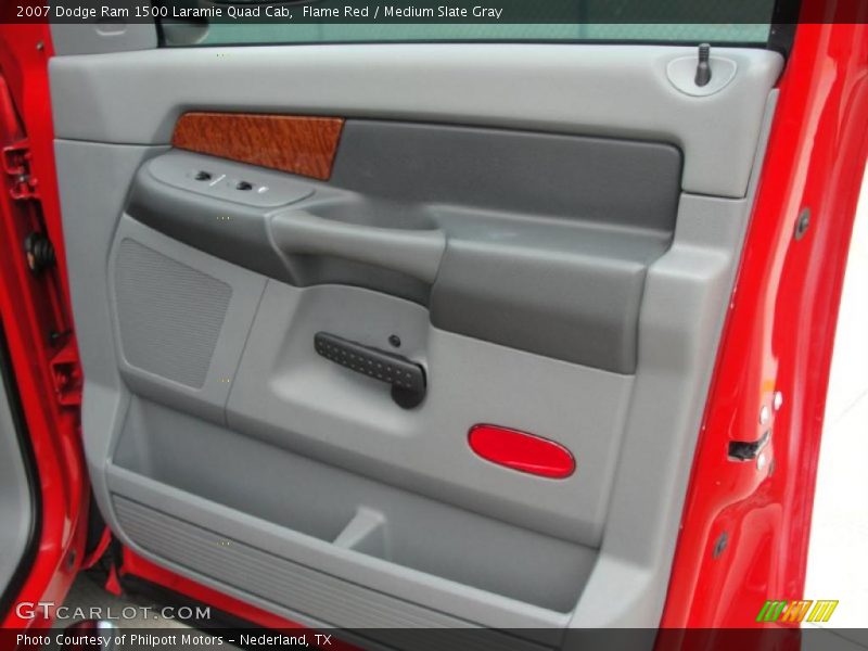 Flame Red / Medium Slate Gray 2007 Dodge Ram 1500 Laramie Quad Cab