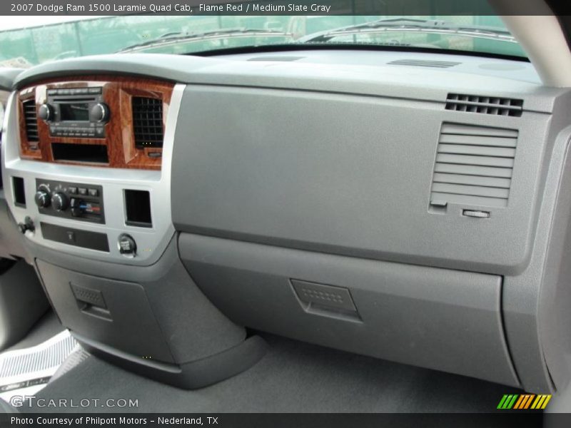 Flame Red / Medium Slate Gray 2007 Dodge Ram 1500 Laramie Quad Cab