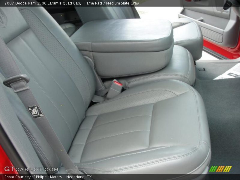 Flame Red / Medium Slate Gray 2007 Dodge Ram 1500 Laramie Quad Cab