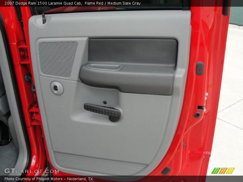 Flame Red / Medium Slate Gray 2007 Dodge Ram 1500 Laramie Quad Cab
