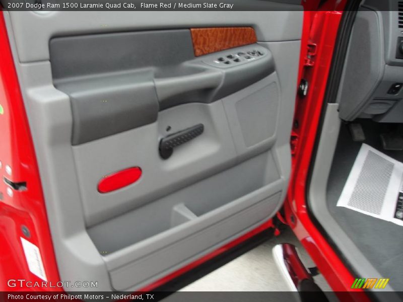 Flame Red / Medium Slate Gray 2007 Dodge Ram 1500 Laramie Quad Cab