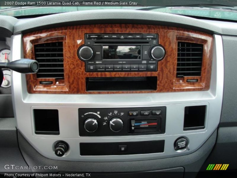 Flame Red / Medium Slate Gray 2007 Dodge Ram 1500 Laramie Quad Cab
