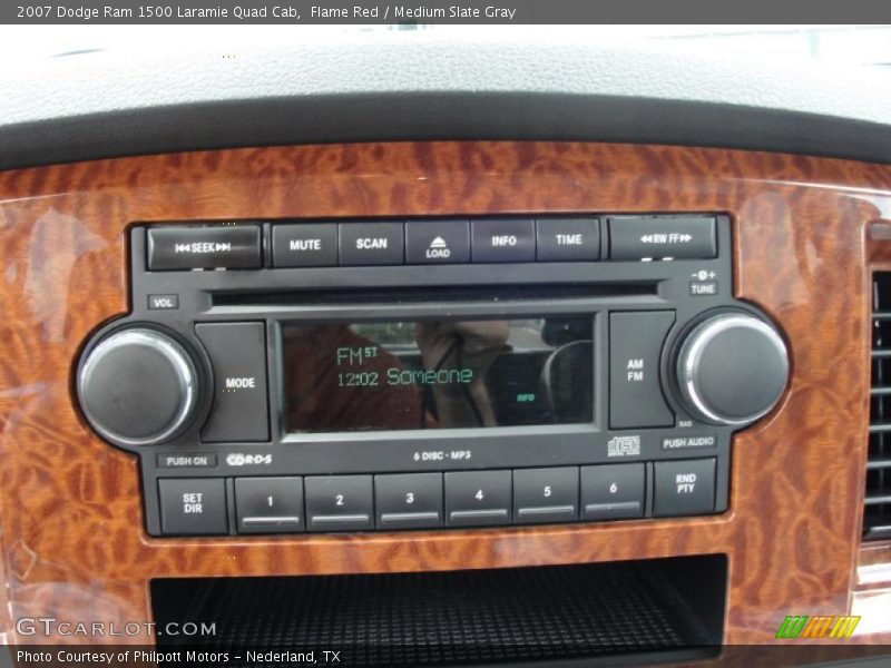 Flame Red / Medium Slate Gray 2007 Dodge Ram 1500 Laramie Quad Cab