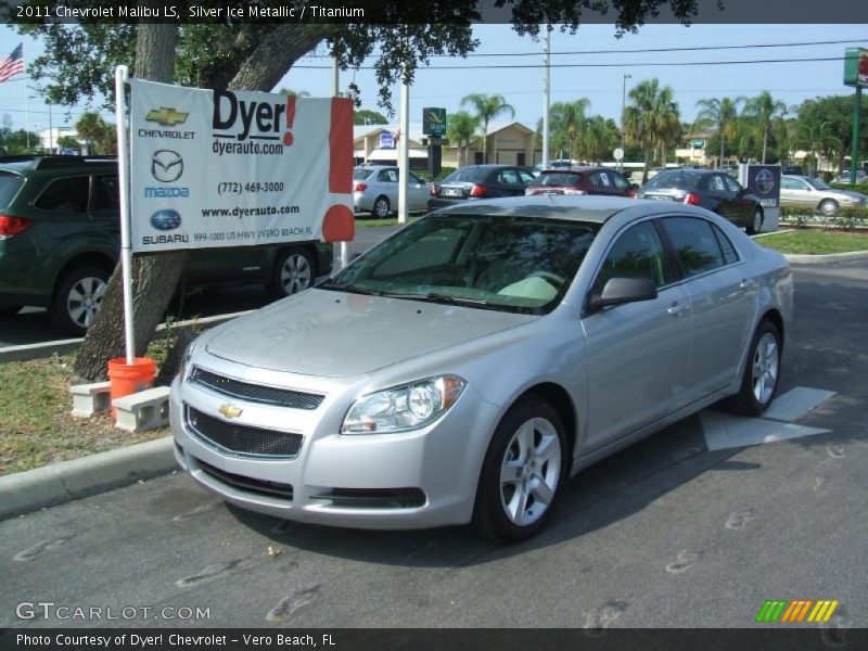 Silver Ice Metallic / Titanium 2011 Chevrolet Malibu LS