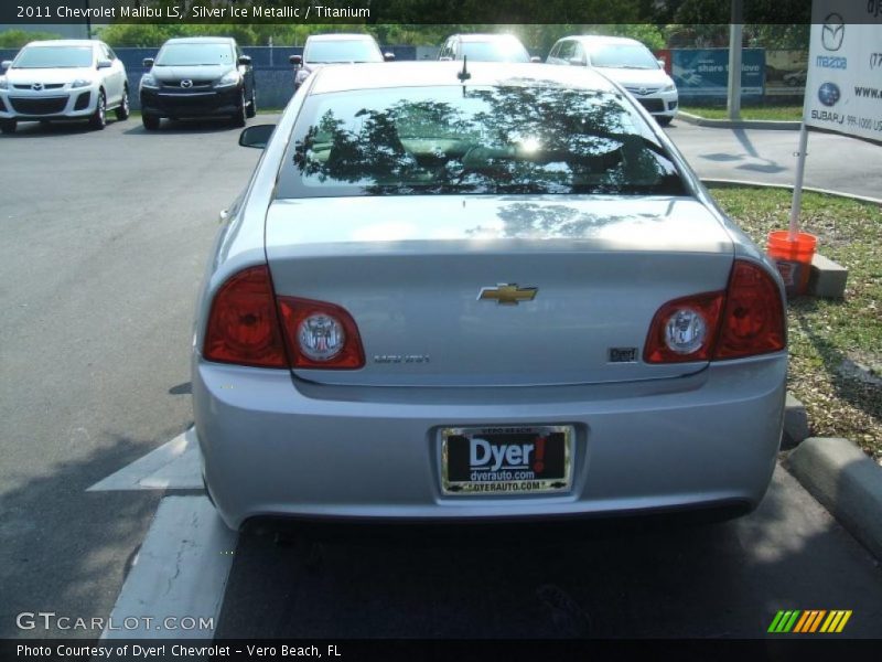 Silver Ice Metallic / Titanium 2011 Chevrolet Malibu LS