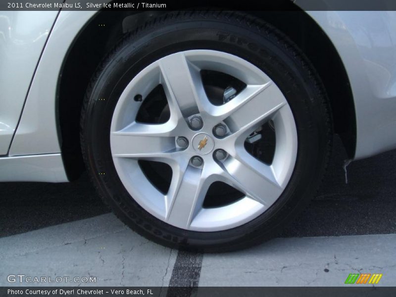 Silver Ice Metallic / Titanium 2011 Chevrolet Malibu LS