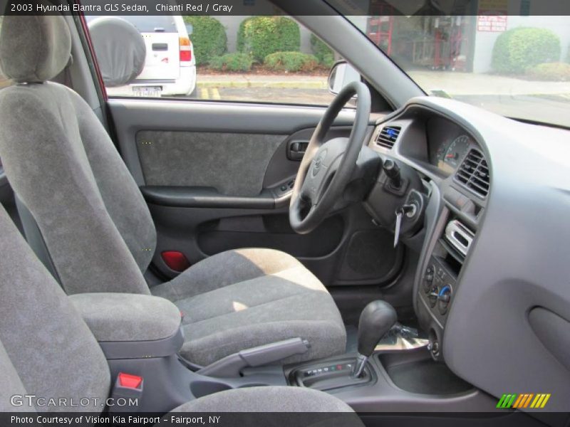 Chianti Red / Gray 2003 Hyundai Elantra GLS Sedan