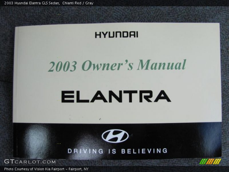 Chianti Red / Gray 2003 Hyundai Elantra GLS Sedan