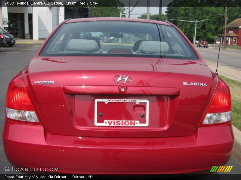 Chianti Red / Gray 2003 Hyundai Elantra GLS Sedan