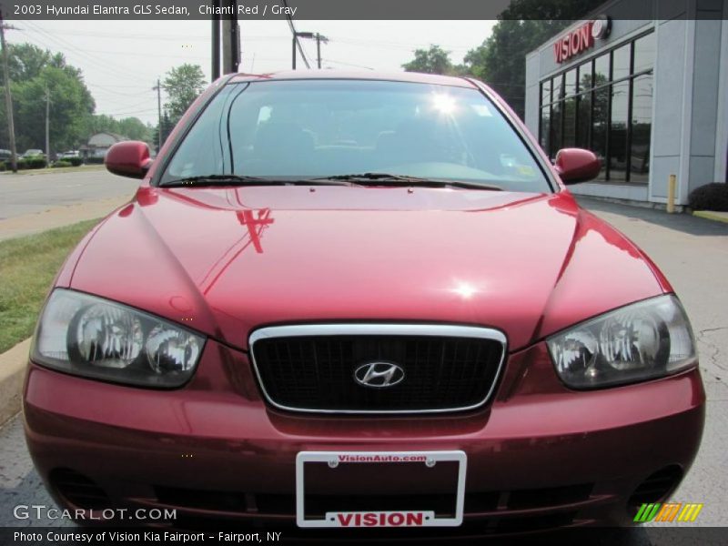 Chianti Red / Gray 2003 Hyundai Elantra GLS Sedan