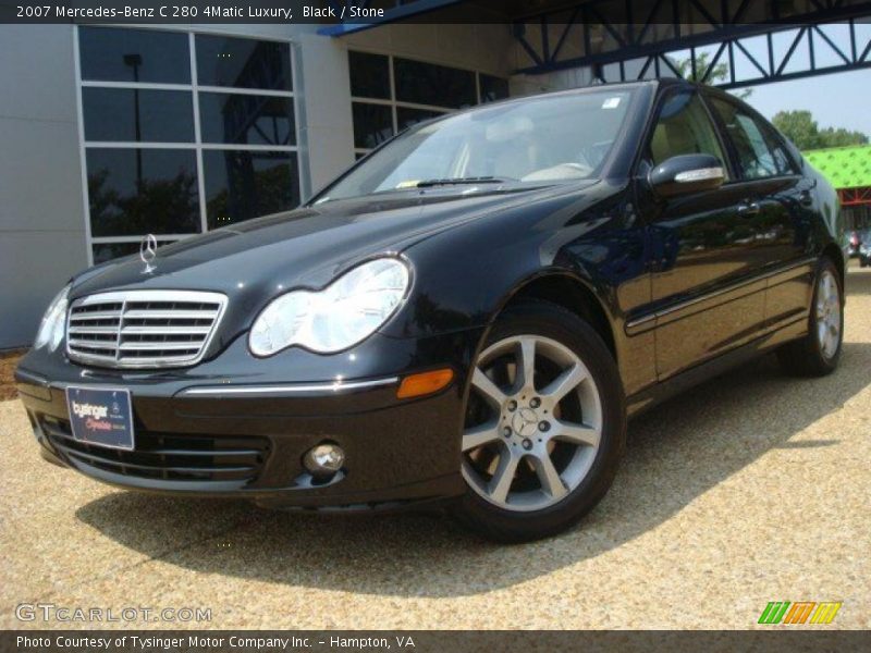 Black / Stone 2007 Mercedes-Benz C 280 4Matic Luxury