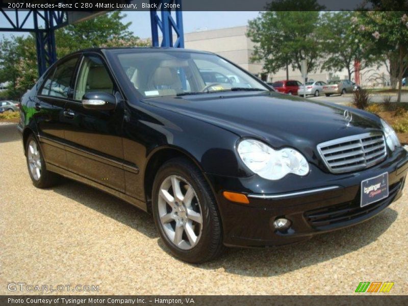 Black / Stone 2007 Mercedes-Benz C 280 4Matic Luxury