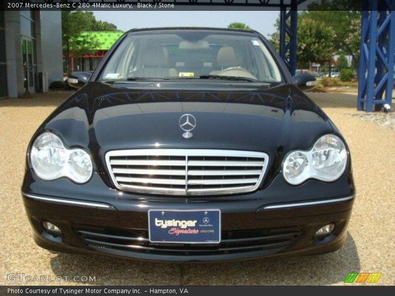 Black / Stone 2007 Mercedes-Benz C 280 4Matic Luxury