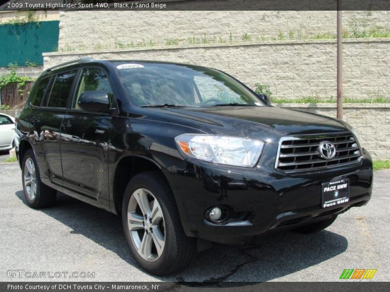 Black / Sand Beige 2009 Toyota Highlander Sport 4WD
