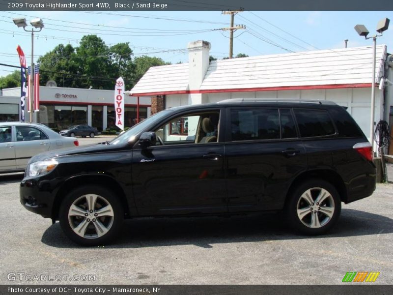 Black / Sand Beige 2009 Toyota Highlander Sport 4WD