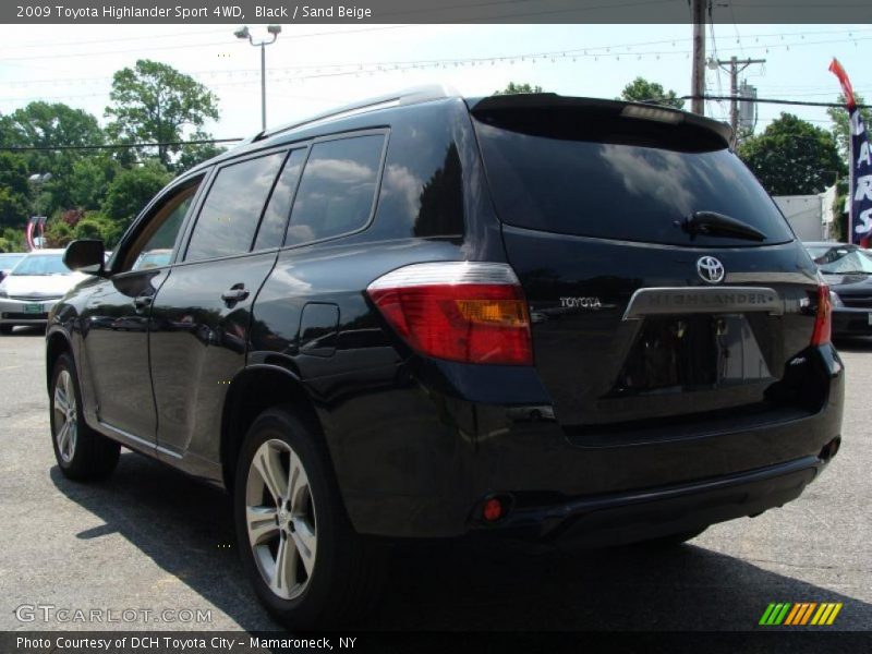 Black / Sand Beige 2009 Toyota Highlander Sport 4WD