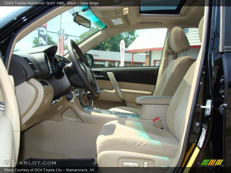 Black / Sand Beige 2009 Toyota Highlander Sport 4WD