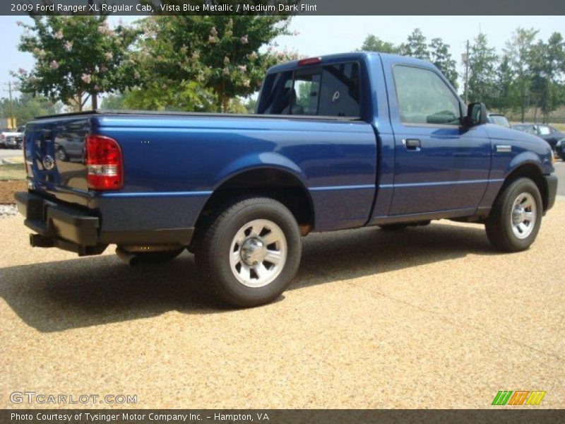 Vista Blue Metallic / Medium Dark Flint 2009 Ford Ranger XL Regular Cab