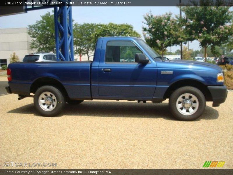 Vista Blue Metallic / Medium Dark Flint 2009 Ford Ranger XL Regular Cab