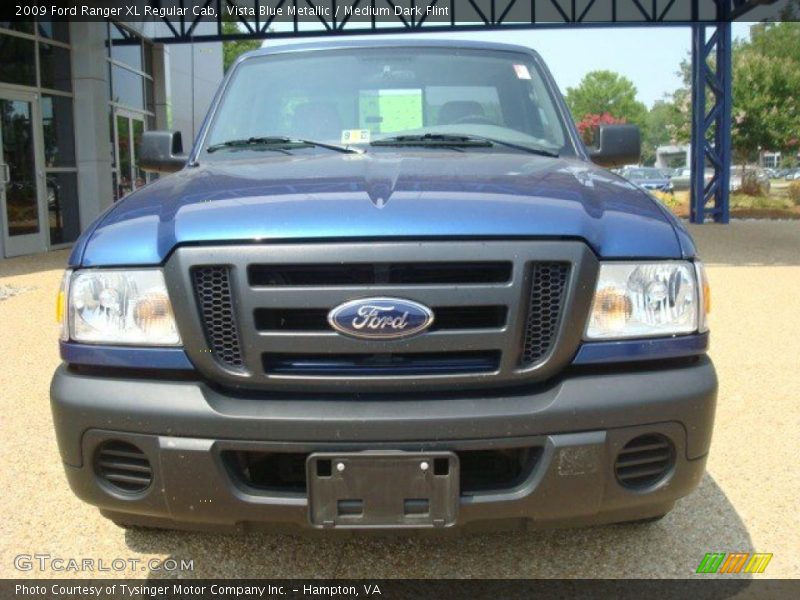 Vista Blue Metallic / Medium Dark Flint 2009 Ford Ranger XL Regular Cab