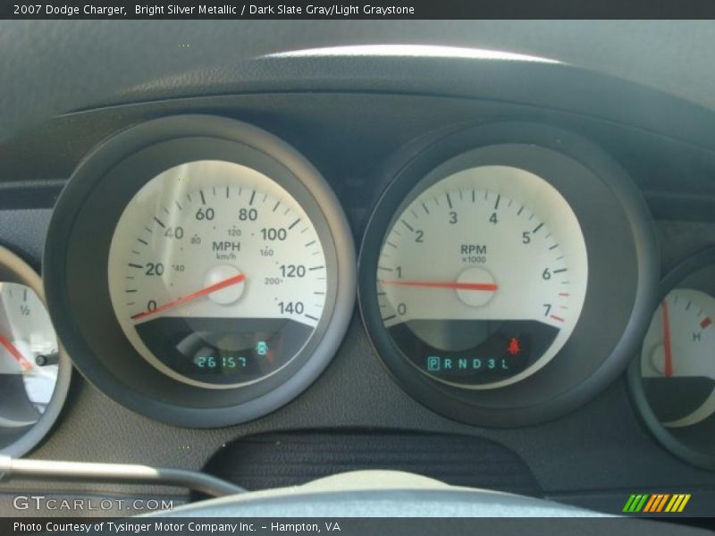 Bright Silver Metallic / Dark Slate Gray/Light Graystone 2007 Dodge Charger