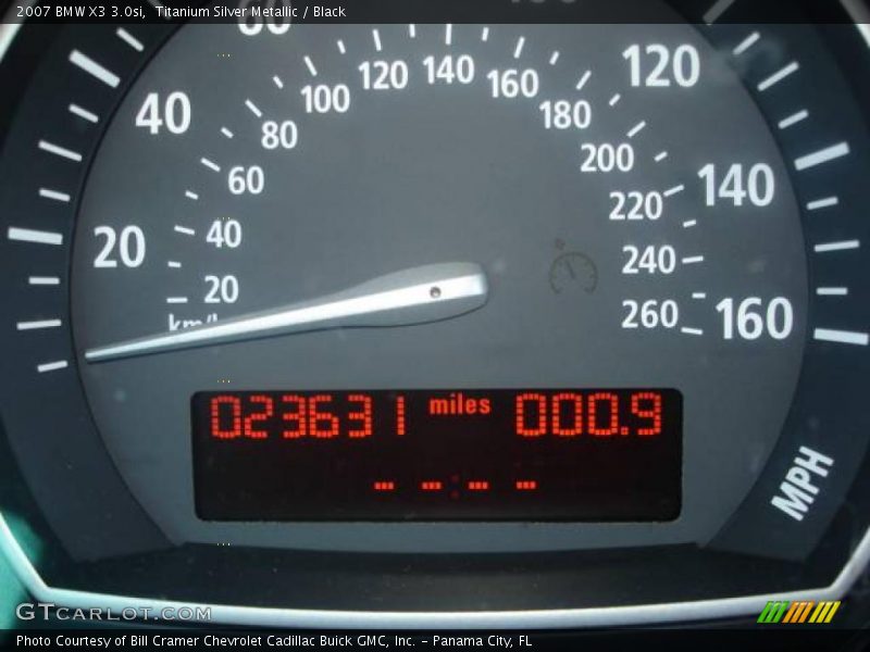 Titanium Silver Metallic / Black 2007 BMW X3 3.0si