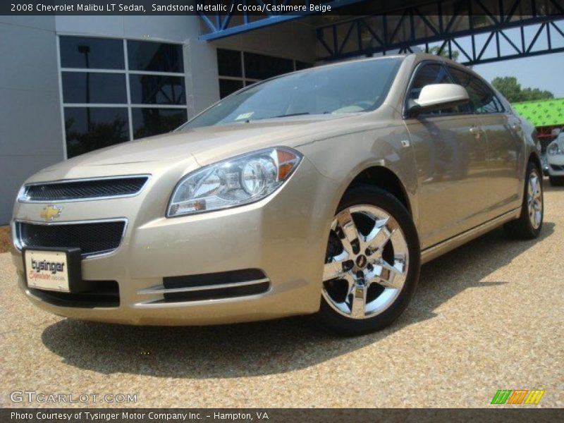 Sandstone Metallic / Cocoa/Cashmere Beige 2008 Chevrolet Malibu LT Sedan