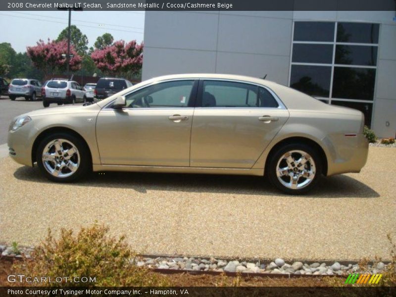 Sandstone Metallic / Cocoa/Cashmere Beige 2008 Chevrolet Malibu LT Sedan