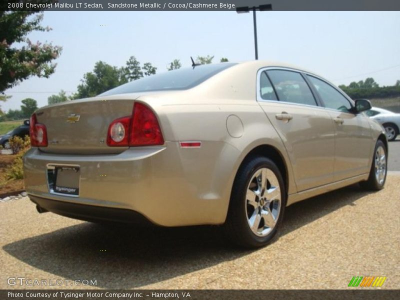 Sandstone Metallic / Cocoa/Cashmere Beige 2008 Chevrolet Malibu LT Sedan