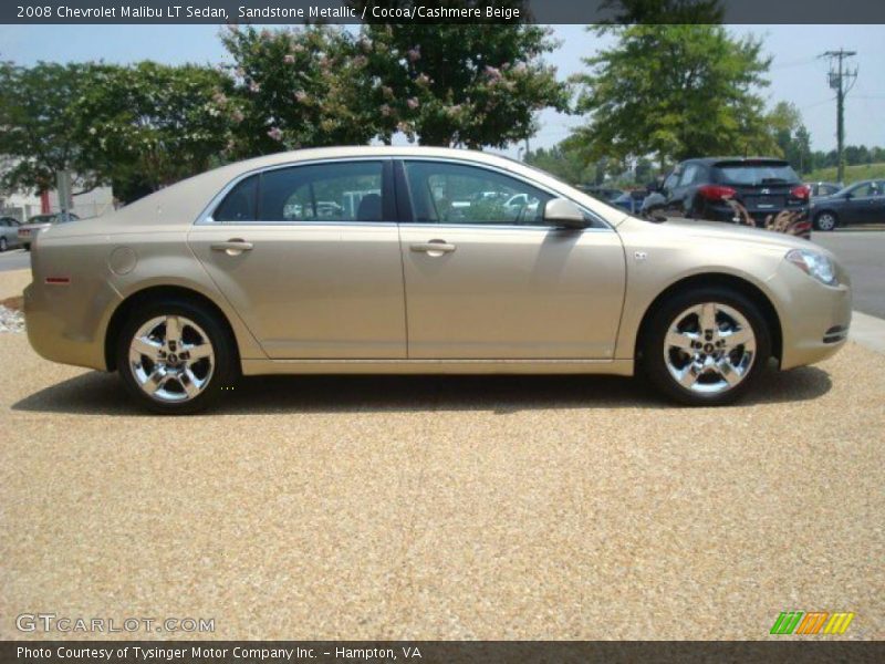 Sandstone Metallic / Cocoa/Cashmere Beige 2008 Chevrolet Malibu LT Sedan