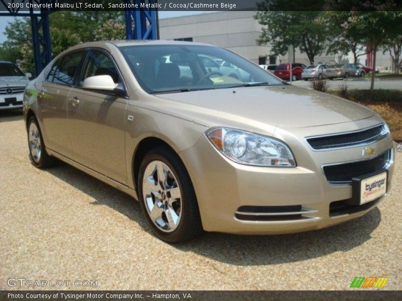 Sandstone Metallic / Cocoa/Cashmere Beige 2008 Chevrolet Malibu LT Sedan