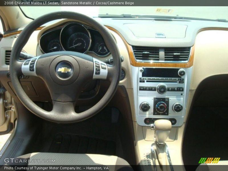Sandstone Metallic / Cocoa/Cashmere Beige 2008 Chevrolet Malibu LT Sedan