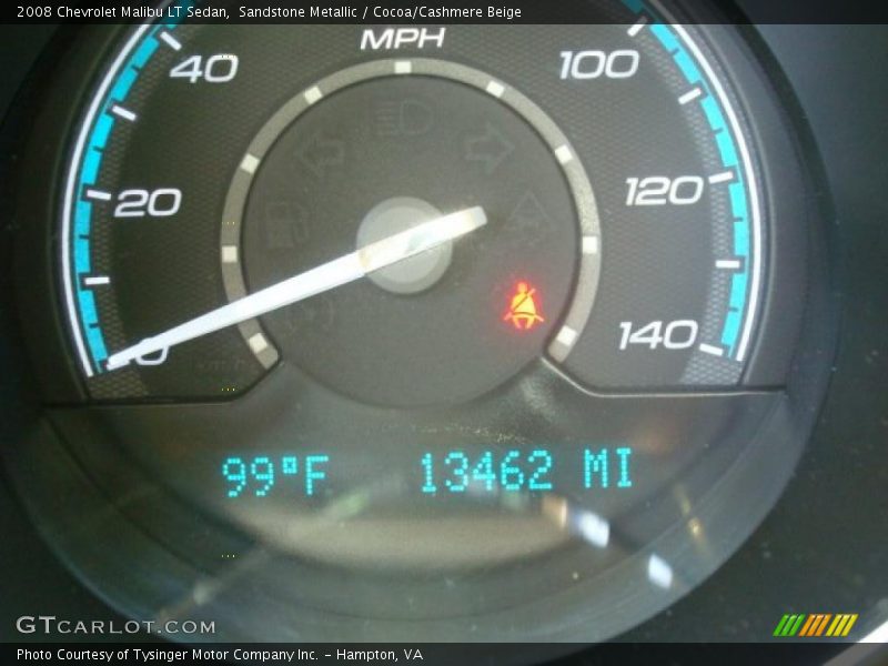 Sandstone Metallic / Cocoa/Cashmere Beige 2008 Chevrolet Malibu LT Sedan