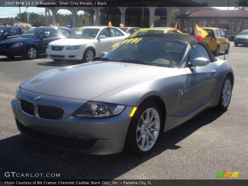 Silver Grey Metallic / Black 2007 BMW Z4 3.0i Roadster
