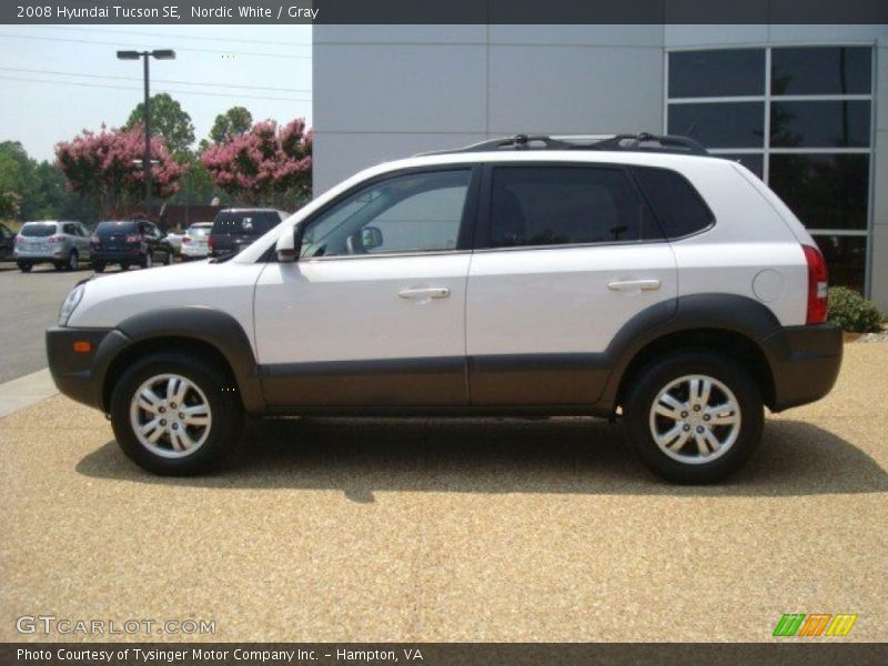 Nordic White / Gray 2008 Hyundai Tucson SE