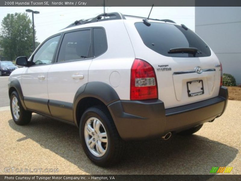 Nordic White / Gray 2008 Hyundai Tucson SE