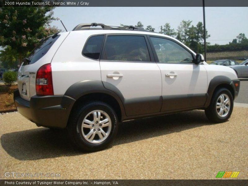 Nordic White / Gray 2008 Hyundai Tucson SE