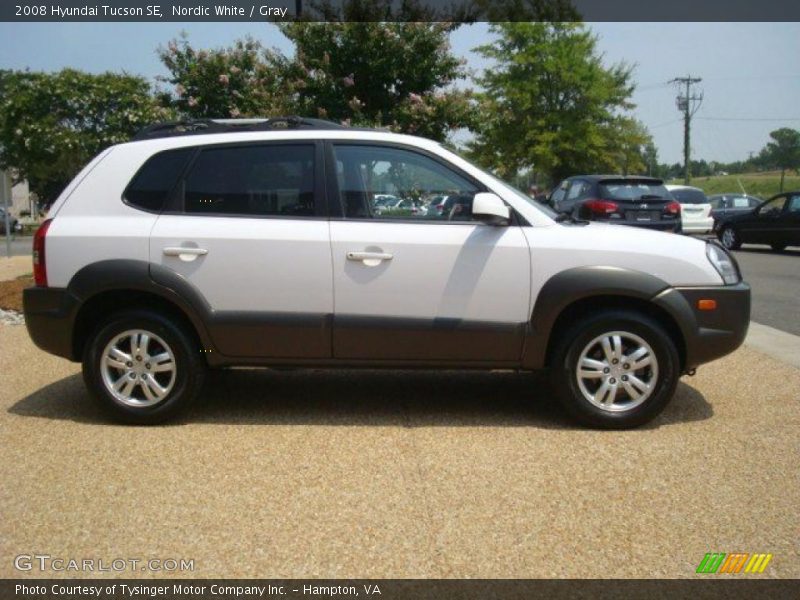 Nordic White / Gray 2008 Hyundai Tucson SE